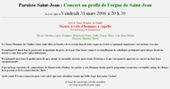 Annonce Concert 31 mars 2006